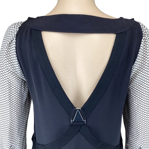 Marc By Marc Jacobs Womens Silk Shift Dress Size 2 Black & White Polka Dots - Picture 8 of 10